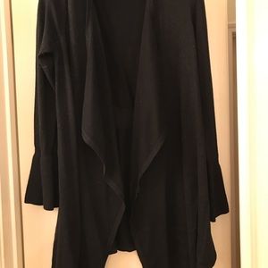 Long black sweater wrap